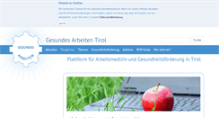 Desktop Screenshot of gesundesarbeiten-tirol.at